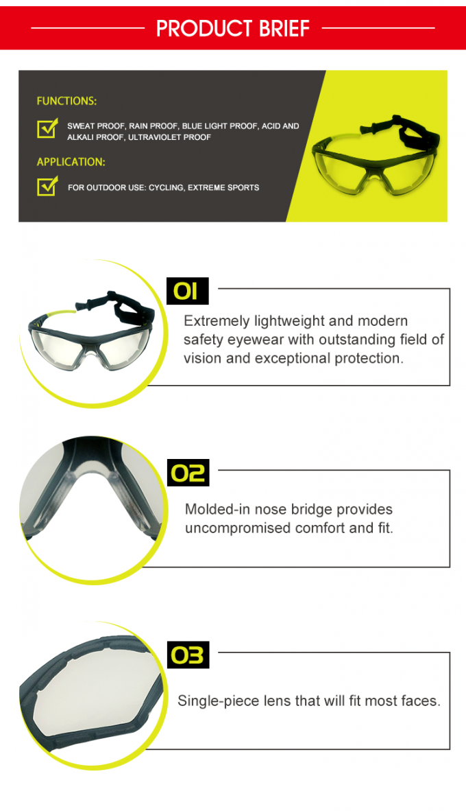 Wissenschaftliche Siegel-EVP-Sicherheits-Schutzbrillen, Schutz-Sicherheitsglas-Antiblaulicht