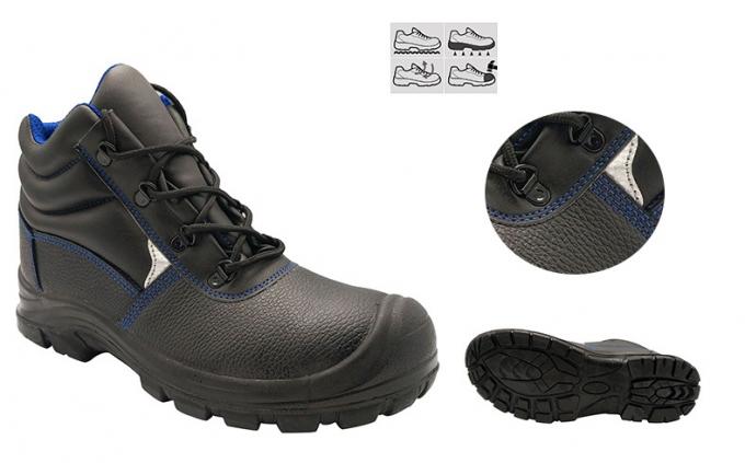 Baustelle-EVP-Sicherheits-Stiefel, Beleg auf Stahlkappe lädt Lager-schwarzes Leder auf