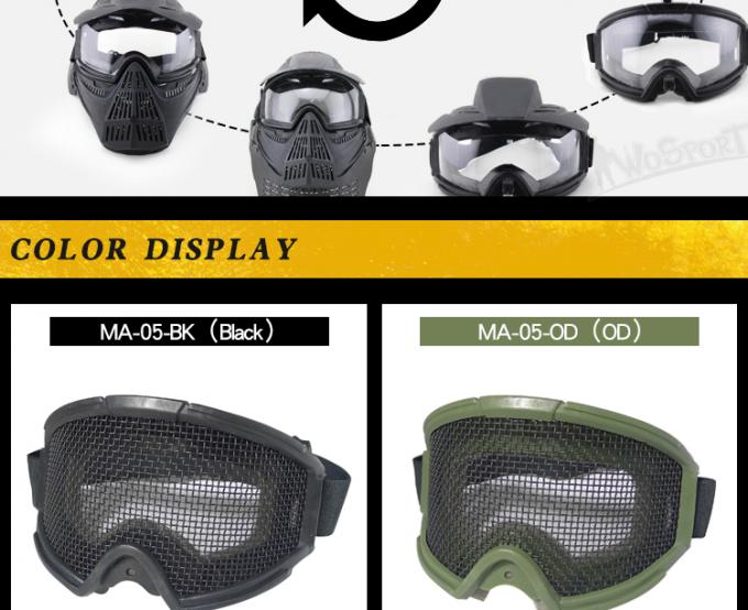 WoSporT verkaufen im Freien taktische Sicherheitsschutzbrille Transformatorjagdschutzbrille Militär-airsoft Paintball mit Stahlmasche en gros