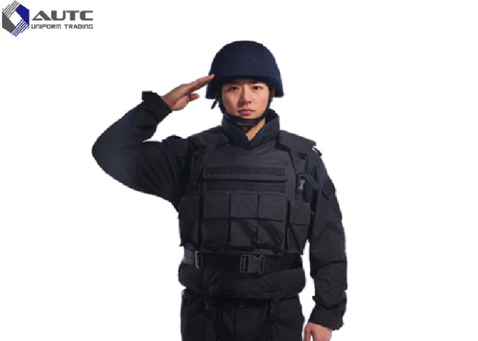 Multi sich hin- und herbewegendes NIJ IIIA 9mm Funktionsschwarzes der Aramid-PET taktisches Schutzkleidungs-